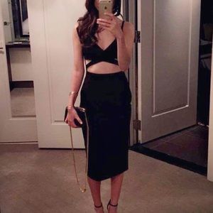 Criss cross midi dress